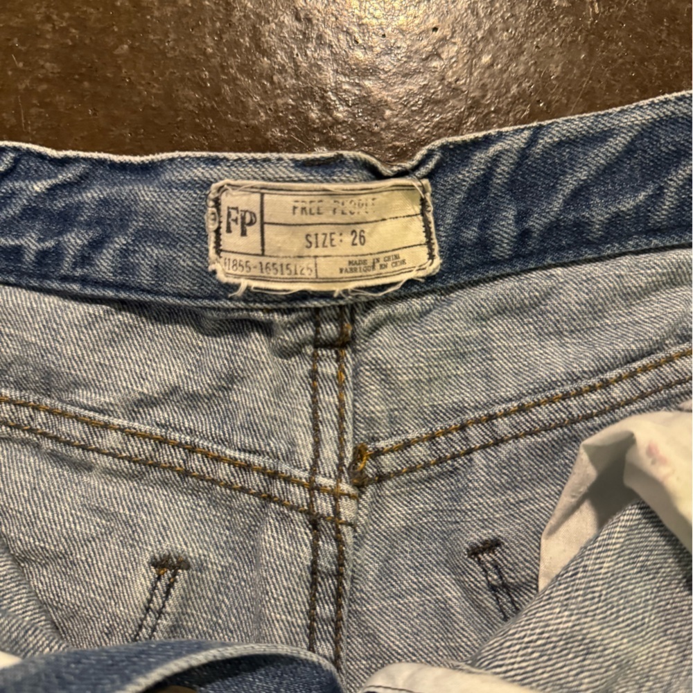 Free People Embroider Waist Denim Shorts - Picture 5 of 7